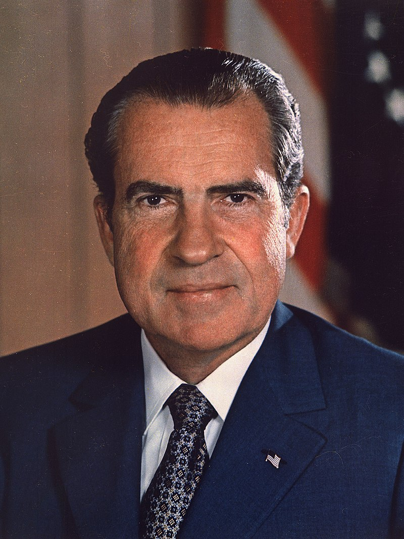 Richard Nixon's official presidential portrait, 1972.